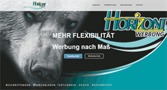 Desktop Screenshot of horizont-werbung.de